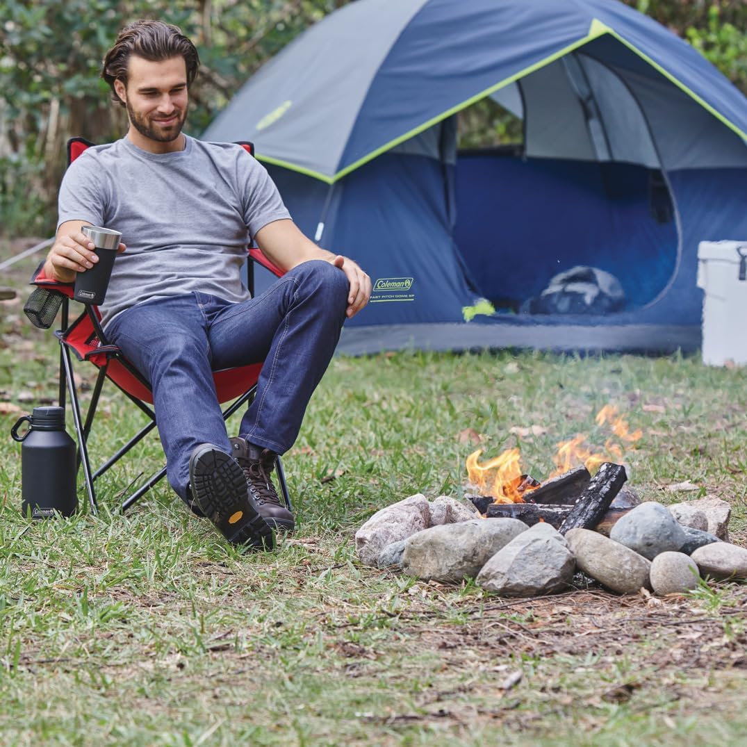 Coleman Broadband Mesh Quad Camp Chair with Carry Bag & Cup Holder, Cooling Mesh Back with Adjustable Arms - Image 6